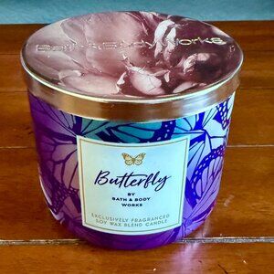 NEW BUTTERFLY 3-Wick 14.5oz Candle Bath & Body Works
